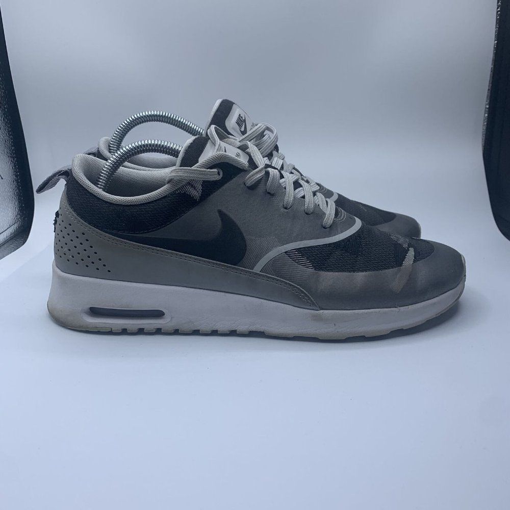 Nike Womens Air Max Thea 844955-002 Silver Black Lace Up Running Shoes Size 11